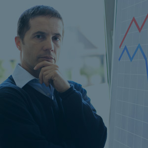 Man with accounting graph
